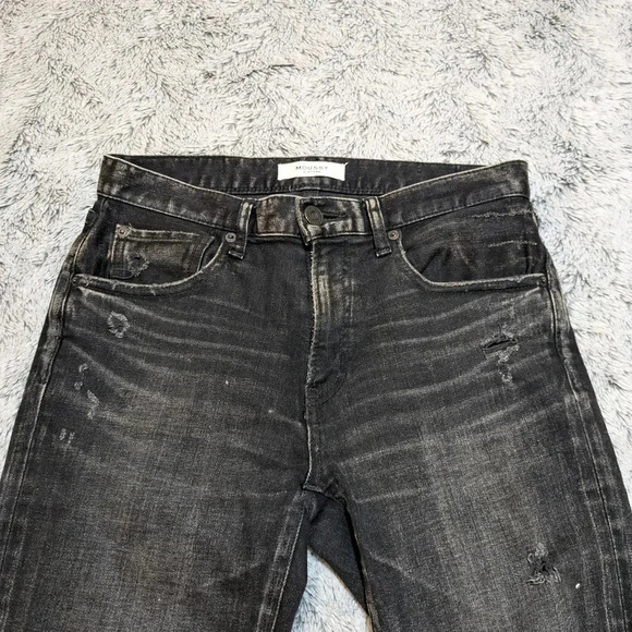 Moussy Vintage Black Jeans Lenwood Distressed Mid Rise Cropped Denim size 26 - Picture 11 of 13